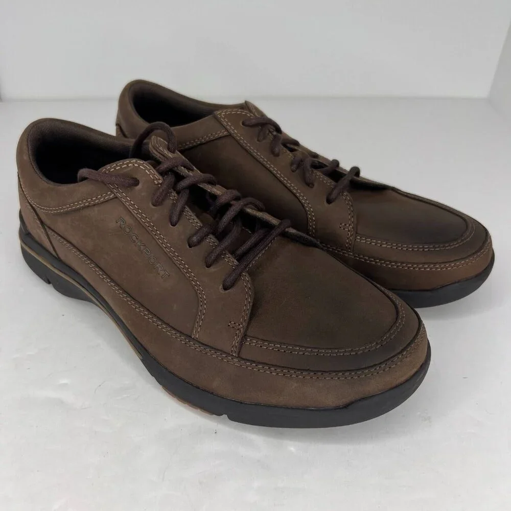 Rockport Mens V76733 Brown Adiprene by Adidas Leather Size 8.5 Casual Shoes